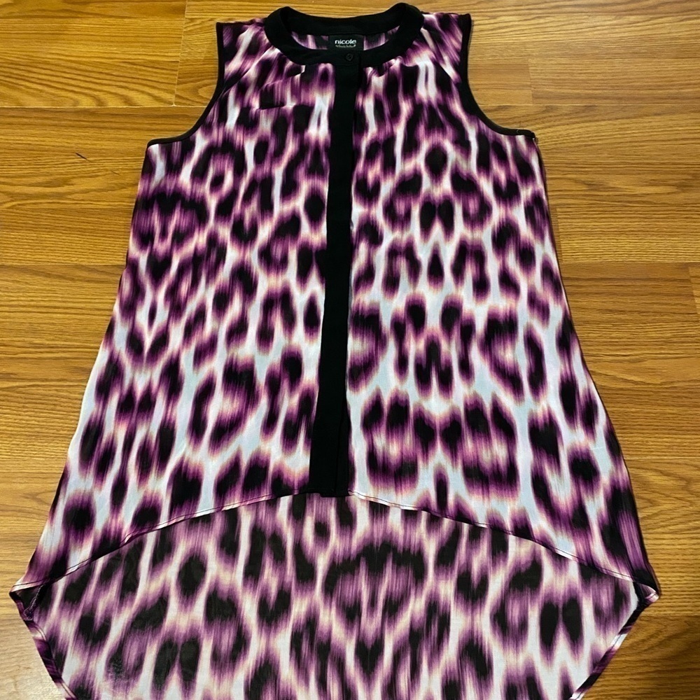 Nicole by Nicole Miller Sleeveless Sheer Blouse size XS (FD)